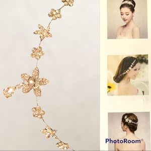 Silve rColor Bridal Flower Headband Prom Tiara Wedding Hair Accessories Bride